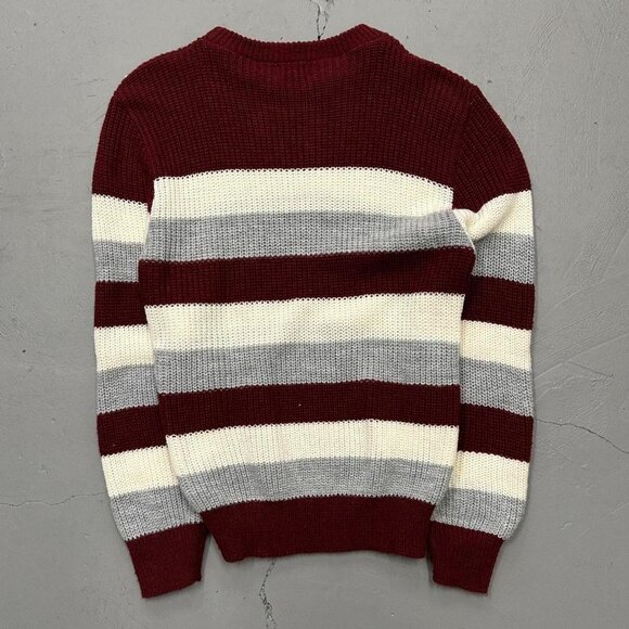 Vintage Jamaica Bay Striped Retro Sweater 80s Large - Picture 2 of 5